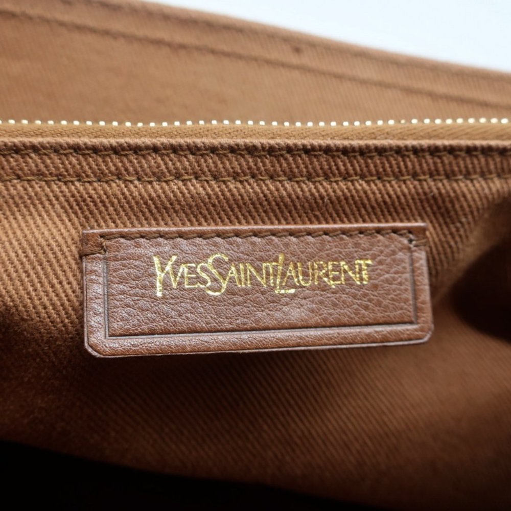 YVES SAINT LAURENT MUSE TWO MESSENGER BAG BROWN LEATHER MEDIUM SHOULDER BAG - Picture 11 of 12